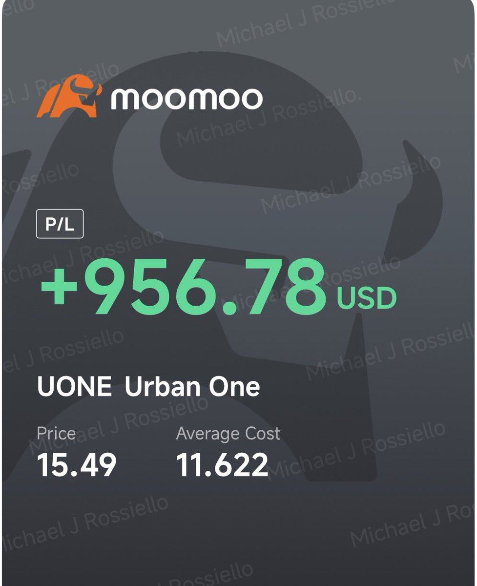 $UONE took profits. Left lotto.