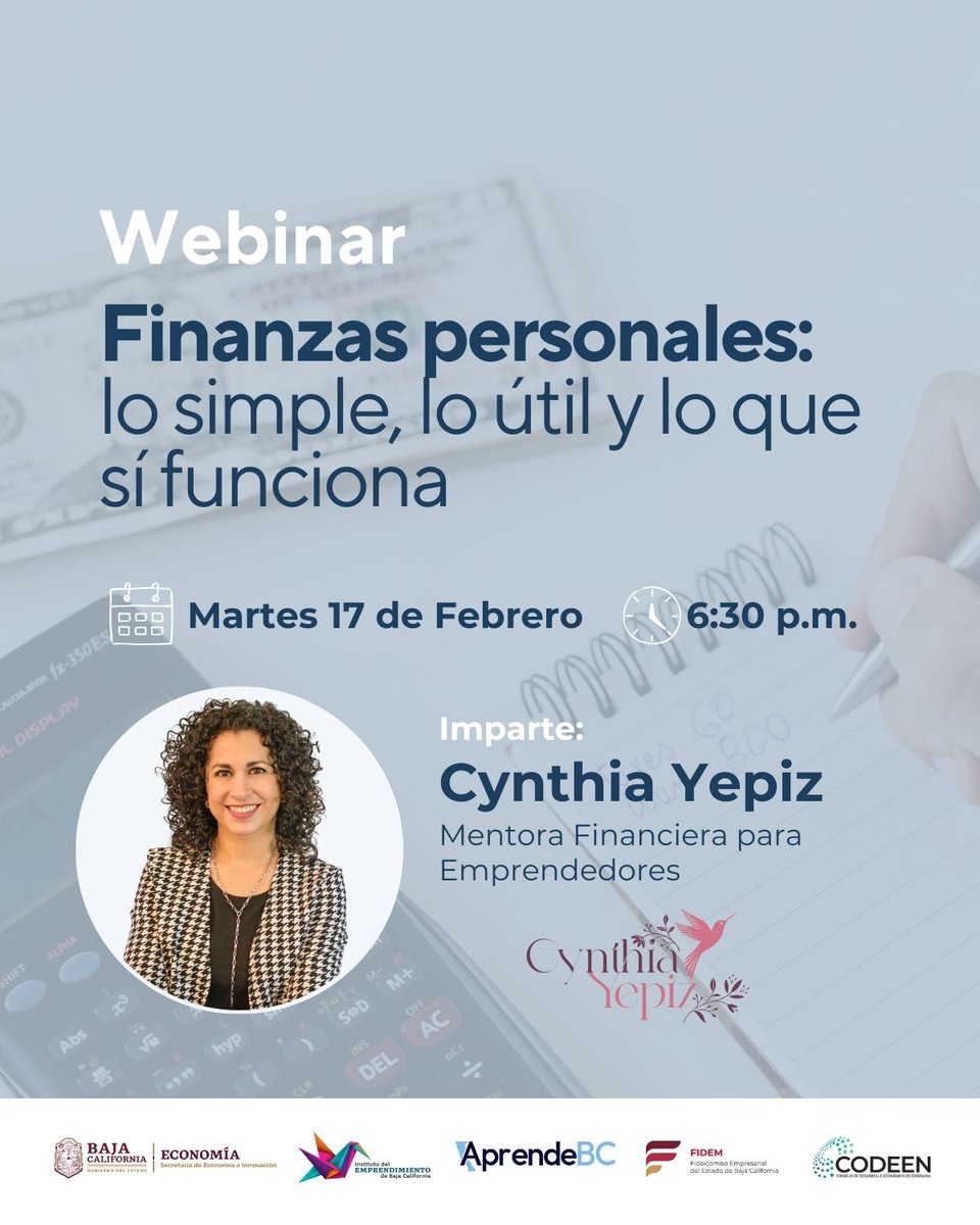 📢E4T solo comparte información de interés para la comunidad.
Participa en el #webinar #FinanzasPersonales: lo simple, lo útil y lo que sí funciona
📅Martes 17 de febrero
🕡6:30 pm (BC)
💻Zoom
👉Regístrate y obtén tu constancia: forms.gle/VoFPmTWr89XW92…
#E4TComparte #Capacitación