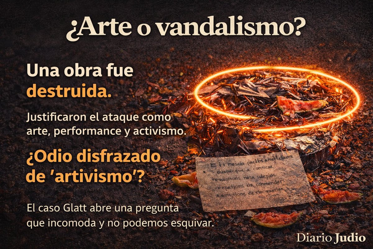 ¿𝑨𝒓𝒕𝒆 𝒐 𝒗𝒂𝒏𝒅𝒂𝒍𝒊𝒔𝒎𝒐?
 
El ataque a la obra de Glatt

diariojudio.com/opinion/arte-o…

👉 *Sᴜsᴄʀɪ́ʙᴇᴛᴇ* a nuestro canal para no perderte más *entrevistas exclusivas con líderes y visionarios* que están marcando tendencia en el mundo 

whatsapp.com/channel/0029Vb…