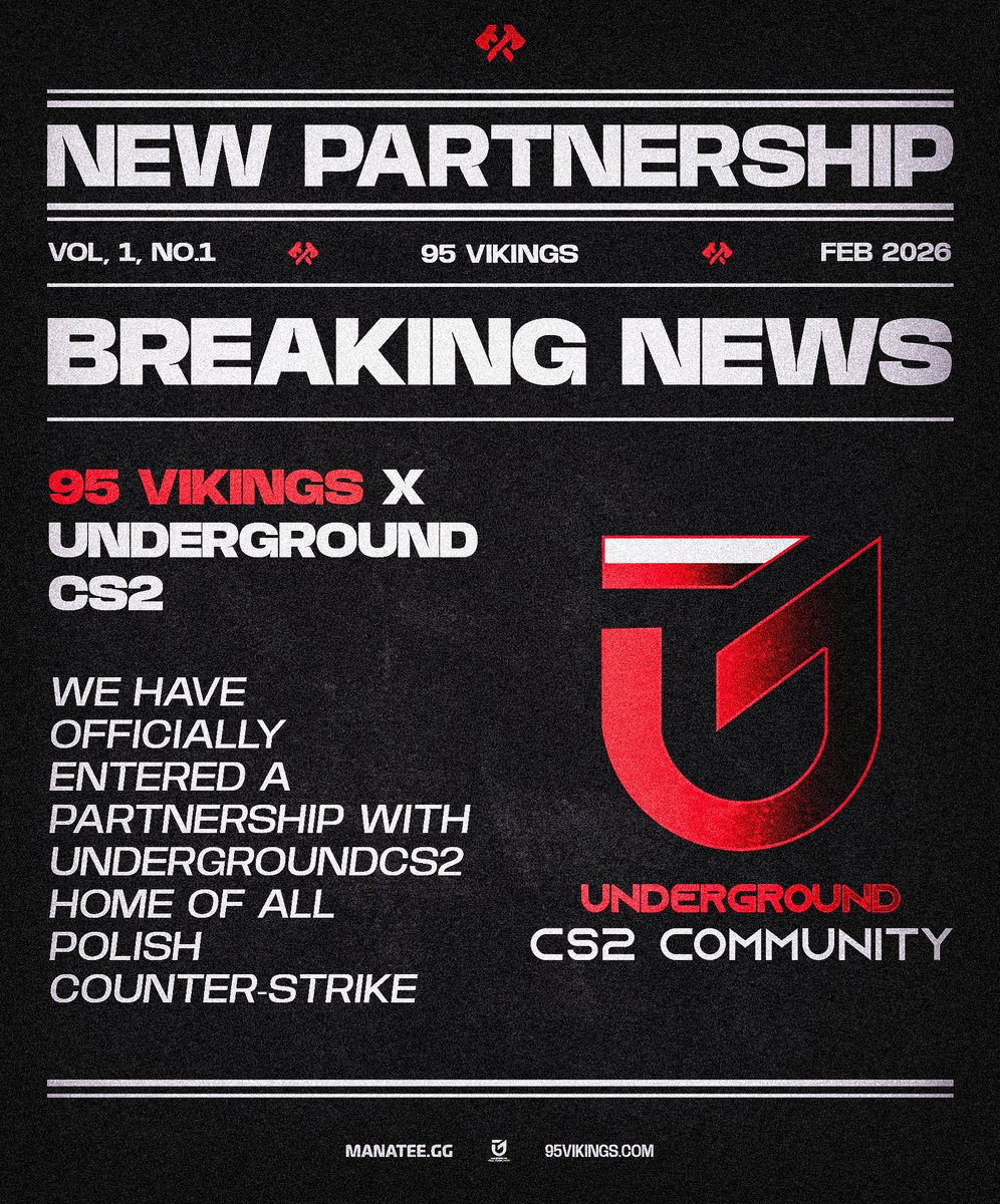 BREAKING NEWS! 🎉

We have officially partnered with <a href="/PODZIEMIECS2/">UndergroundCS2</a>! 🫡

Underground CS2 is a community that brings together all Polish Counter-Strike and we are delighted to be a part of it. POLSKA GUROM! 🇵🇱

#TheVikingRaid 🏴‍☠️