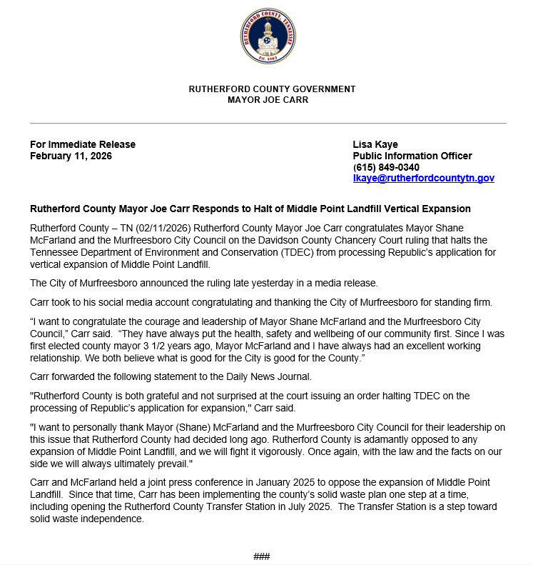 Rutherford County TN tweet media