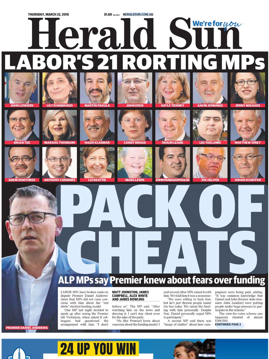 LT_Aust's tweet photo. Nothing Seems To Have Changed Inside Corrupt Labor Since This Article Appeared Back In March 2018.

They Have Learned Nothing & Will Never Change, We Have To Vote To Change & Remove This Atrocious Corrupt Labor Govt In November.

#SpringSt #LaborTrash Govt 

#CFMEU #Corruption 

 #Auspol