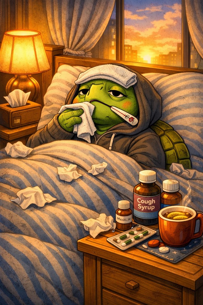 TurtleClubmogs's tweet image. Flu season hitting hard right now 🤧🐢

It’s officially taken over my household… tissues everywhere, tea on repeat, and trying to power through.

Hope everyone stays safe, healthy and takes care of themselves this season. Health &amp;gt; everything. 💚

Stay strong Turtle Club 🐢