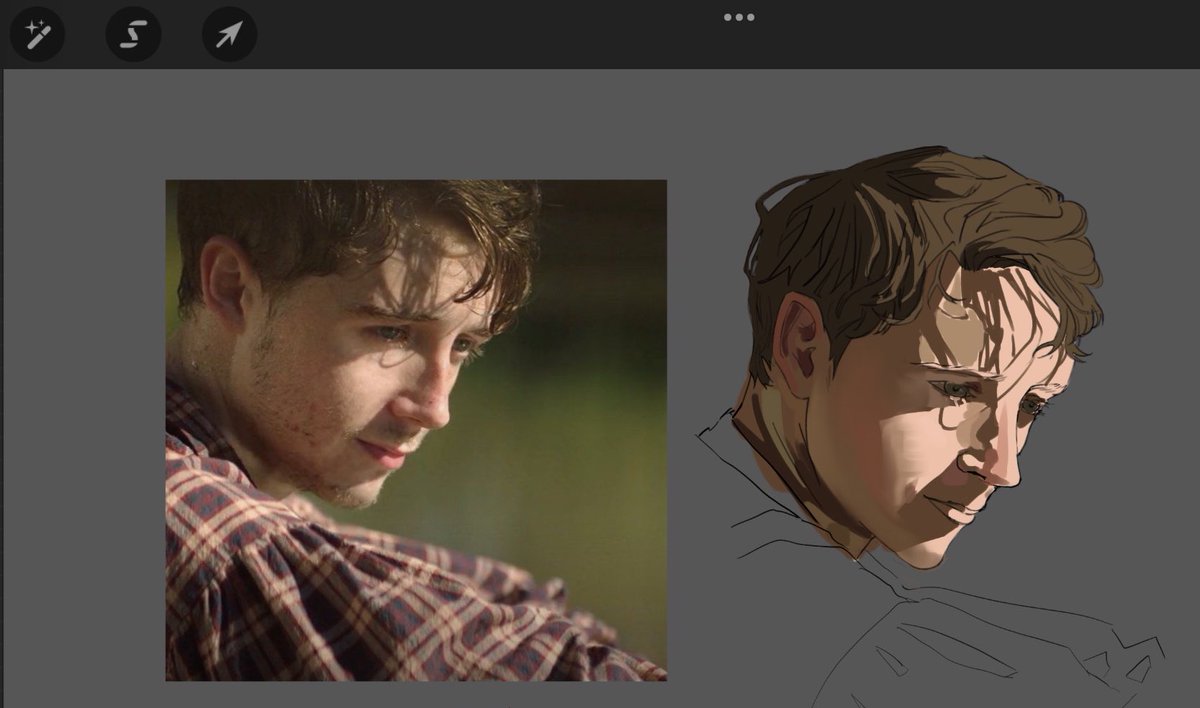 u1traparadise's tweet photo. WIP Dennis Whitaker from the overs (if u cant tell i am obsessed with painting him) #hucklerobby #theovers https://t.co/3jdoGgIdEF