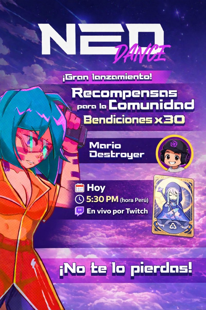 Hoy 30 Bendiciones Lunares, participar es Gratis!

Mas info aquí→🔴twitch.tv/mario_destroyer

💖Sortearé un par más para todos los que den RT, LIKE y 
dejen un comentario con su uid!
Suerte a todos!

#GenshinImpact