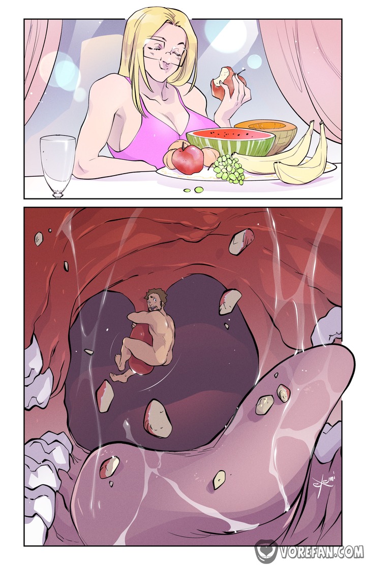 ...At that moment, an unlucky soul accidentally entered Valerie Bradson’s mouth along with the fruits. The unfortunate male watched in terror as the massive tongue stirred around...

vorefan.com/gallery/Fruit-…

#vore #giantess #unaware #shrunkenman #sizeplayvore