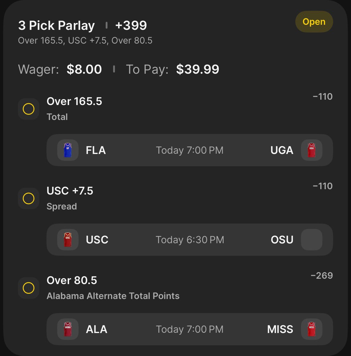 lachmoneylocks's tweet photo. CBB parlays for tonight!! Let’s hit these and get in the green on the week✅ https://t.co/dhUdNaYSkL