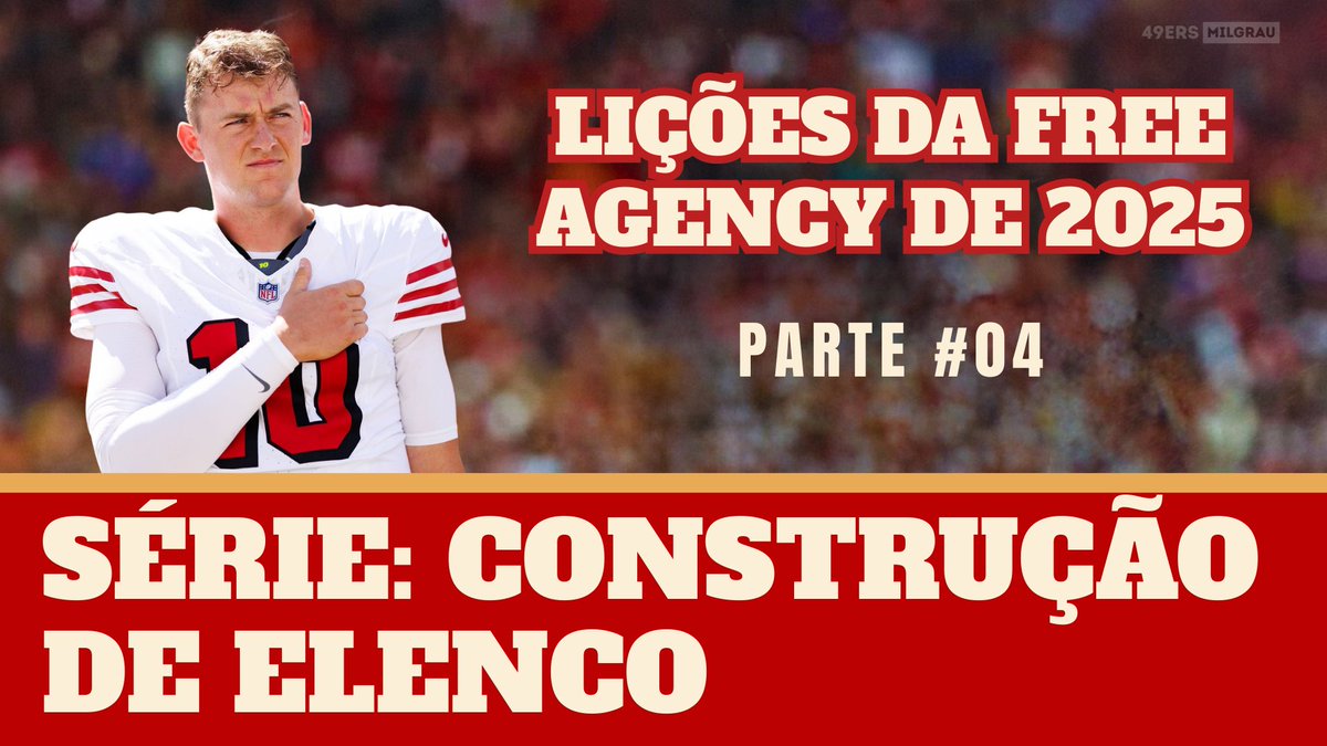 49ersmilgrau's tweet photo. CONSTRUÇÃO DE ELENCO Pt 04, ESTÁ NO AR! 🔥

Quais foram as lições da última offseason e MUITO mais! 

Confere lá:
https://t.co/8qezcOUyEJ https://t.co/PqVk0so5RP