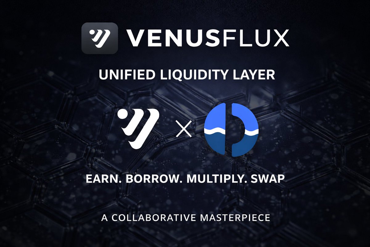 The first unified liquidity layer on <a href="/BNBCHAIN/">BNB Chain</a> is live in BETA. 

A collaboration between <a href="/VenusProtocol/">Venus Protocol</a> and  <a href="/0xfluid/">Fluid 🌊</a>

Already has $17.9m TVL in less than 12hrs. This is the kind of innovative collaboration that BNB chain yearns for.

You can try out the beta here;