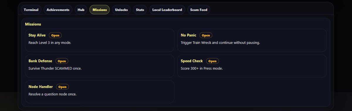 ScamSwerveGame's tweet photo. Early prototype: core loop + modifiers are in place. Next step is polishing pacing, tuning rewards, and preparing a public playtest build.
Devlogs soon. #gamedev #indiedev #ScamSwere https://t.co/DnZsq37eI4