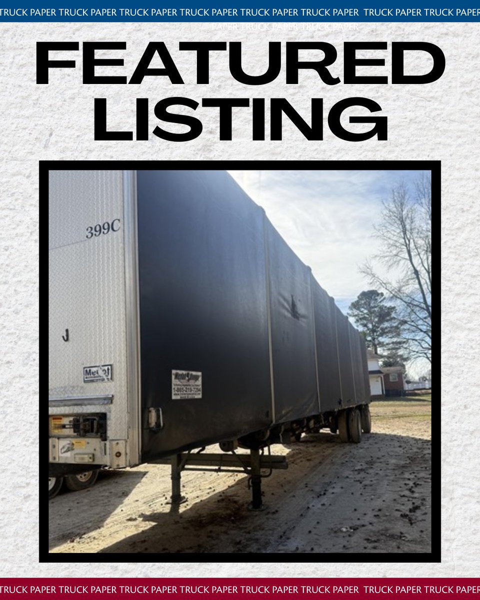 truckpaper's tweet image. 🚛 Truck Paper Featured Listing ✨

2006 TRAO 48’ Spread Axle Flatbed Equipped with Conestoga Rolling Tarp!

✅ 48’ Length ✅ Spread Axle ✅ No-Tarping Required ✅ Solid Steel Frame ✅ Ready to Hook &amp;amp; Haul

Full specs ➡️ ow.ly/SrcS50Ye2o8

#TruckPaper #Flatbed #Conestoga