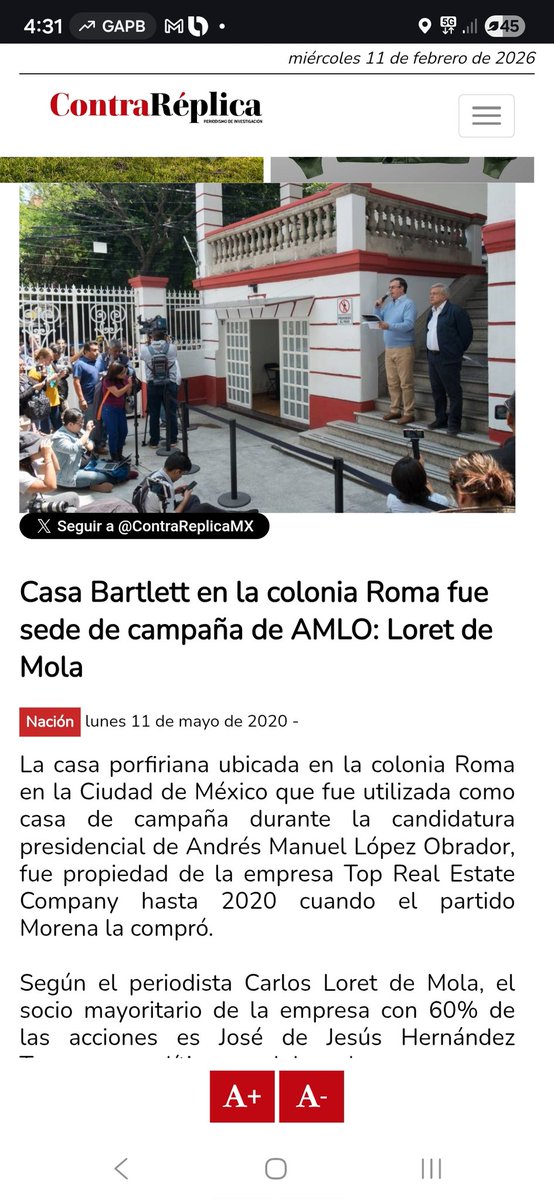 <a href="/LuisaAlcalde/">Luisa Alcalde</a> <a href="/lopezobrador_/">Andrés Manuel</a> <a href="/Claudiashein/">Claudia Sheinbaum Pardo</a> La casa que le compraron en 42 millones de pesos a un amigo de Manuel Bartlett, te faltó informar.