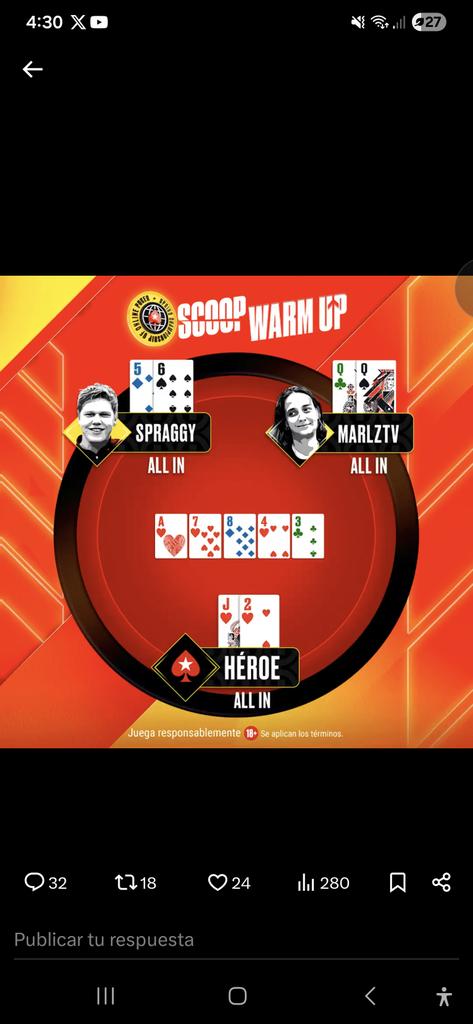 MAYENMAS's tweet photo. @PokerStarsLatam [MAYENMAS] #SCOOPWarmUp https://t.co/ccGiX26Hlw