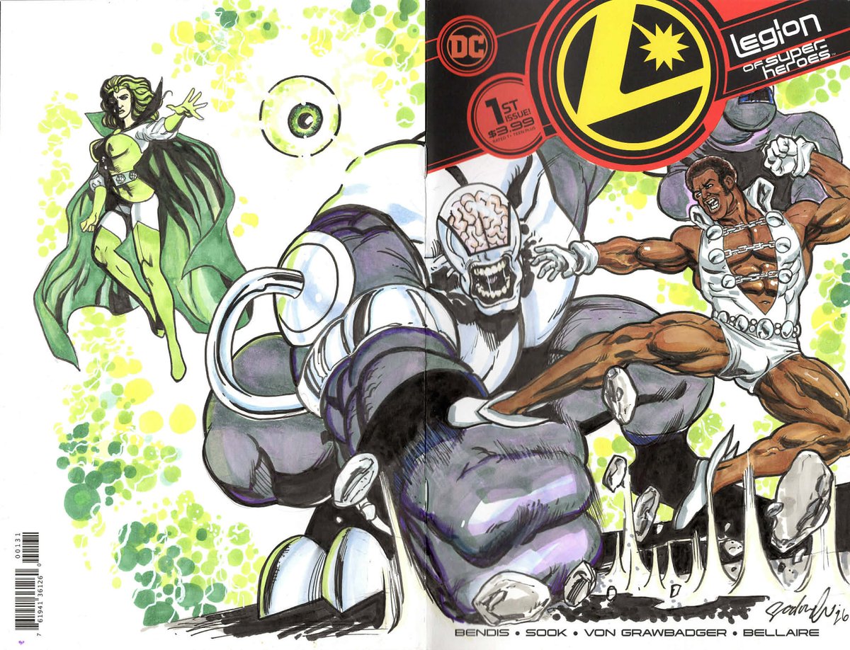 JasPosey's tweet photo. My commission of Tyroc vs Validus & Emerald Empress sketch cover by Stephen Sadowski https://t.co/BtwAXqvEss #StephenSadowski #Tyroc #TroyStewart #Marzal #LegionofSuperHeroes #Sarya #Venegar #FatalFive #EmeraldEyeofEkron #LegionofSuperVillains #Validus #GarridanRanzz #DCComics https://t.co/QJL4NQjDkB