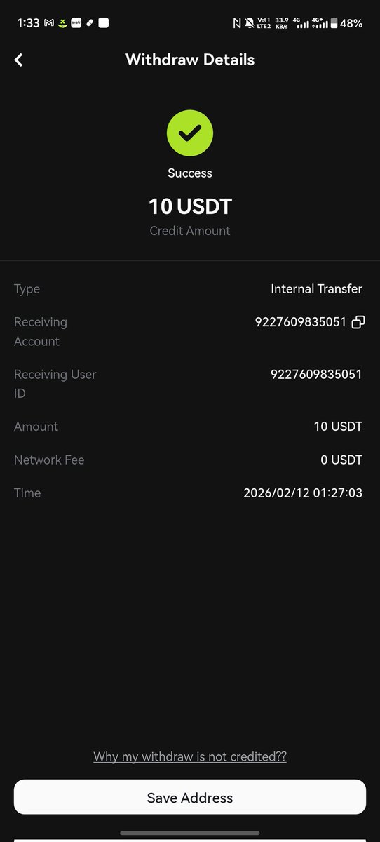 10/10 UID on XT exchange credited $10 each.