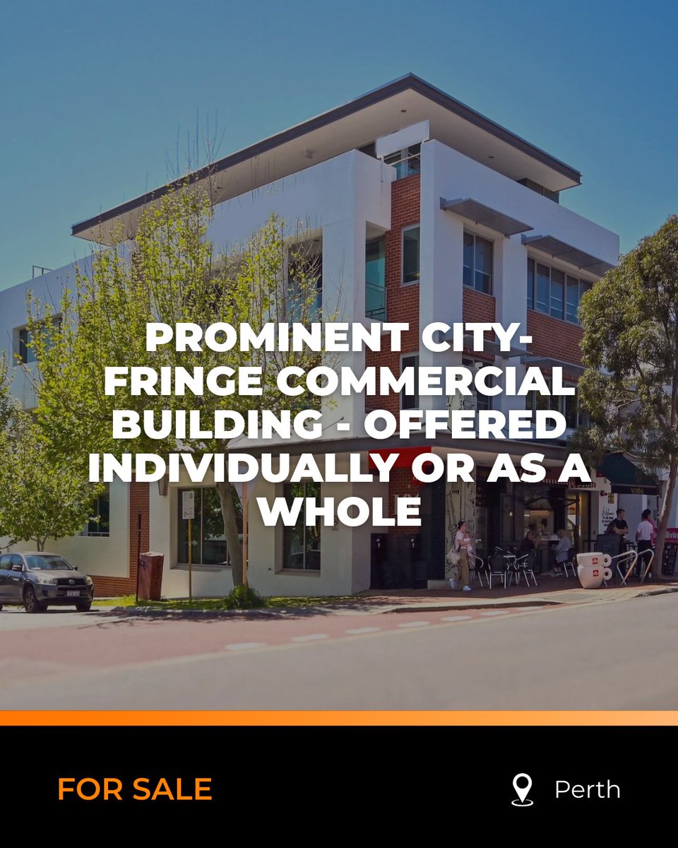 MVPCommercial's tweet photo. 🚀 𝟭𝟴𝟬 𝗡𝗲𝘄𝗰𝗮𝘀𝘁𝗹𝗲 𝗦𝘁𝗿𝗲𝗲𝘁, 𝗣𝗲𝗿𝘁𝗵
Prime city-fringe asset: modern 4-level mixed-use building with ~794sqm floor area, 425sqm land, Mixed Use R80. Retail + office + basement parking, strong exposure, fast access to CBD, Northbridge &amp; freeways.
📲 0417 175 200 https://t.co/lKkDmDICyj