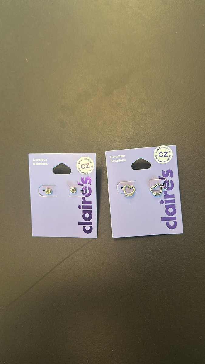 roykpatel's tweet photo. Emergency Claire’s earrings so earring hole doesn’t close up https://t.co/BTIER56wvA