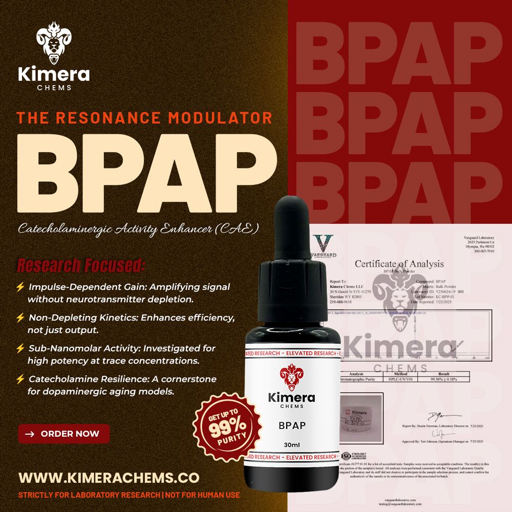 KimeraChems's tweet image. BPAP isn’t a classic stimulant. It’s studied as a catecholaminergic activity enhancer that may amplify dopamine and norepinephrine signaling under specific conditions. Distinct mechanism. Low-dose profile.

For research use only.

#BPAP #Nootropics #Dopamine #Neuroscience