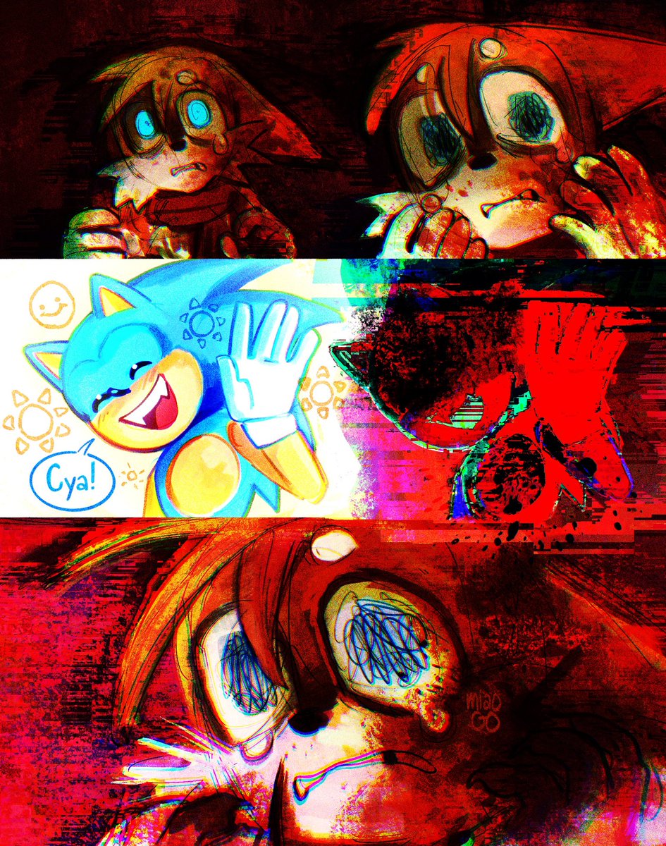 MiaoGo06's tweet photo. DeadCode Au (redraw from pt 1 to 3)
Part 3: “I don’t know what to do”
6/6 
#DeadCodeAu #Sth #AmyRose #TailsTheFox
#MetalSonic https://t.co/wak4EN0SiV