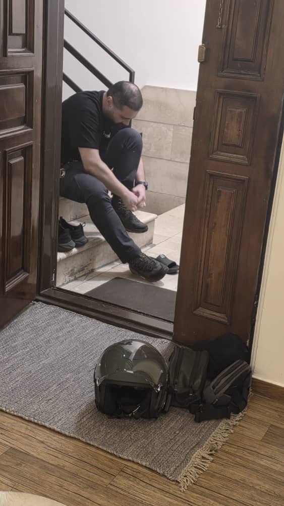 💔The last photo of a hero who stood empty-handed, fists raised, against one of the most brutal regimes on earth.

This is the final picture taken by the wife of Mohsen Jabarzadeh, 41, as he left home to face an uneven fight.

It’s as if they both knew there would be no return.