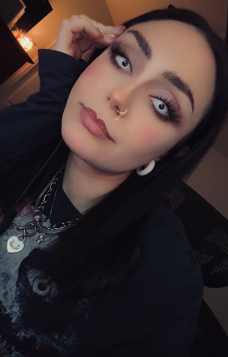 i dont think ill ever stop wearing the white contacts 🖤