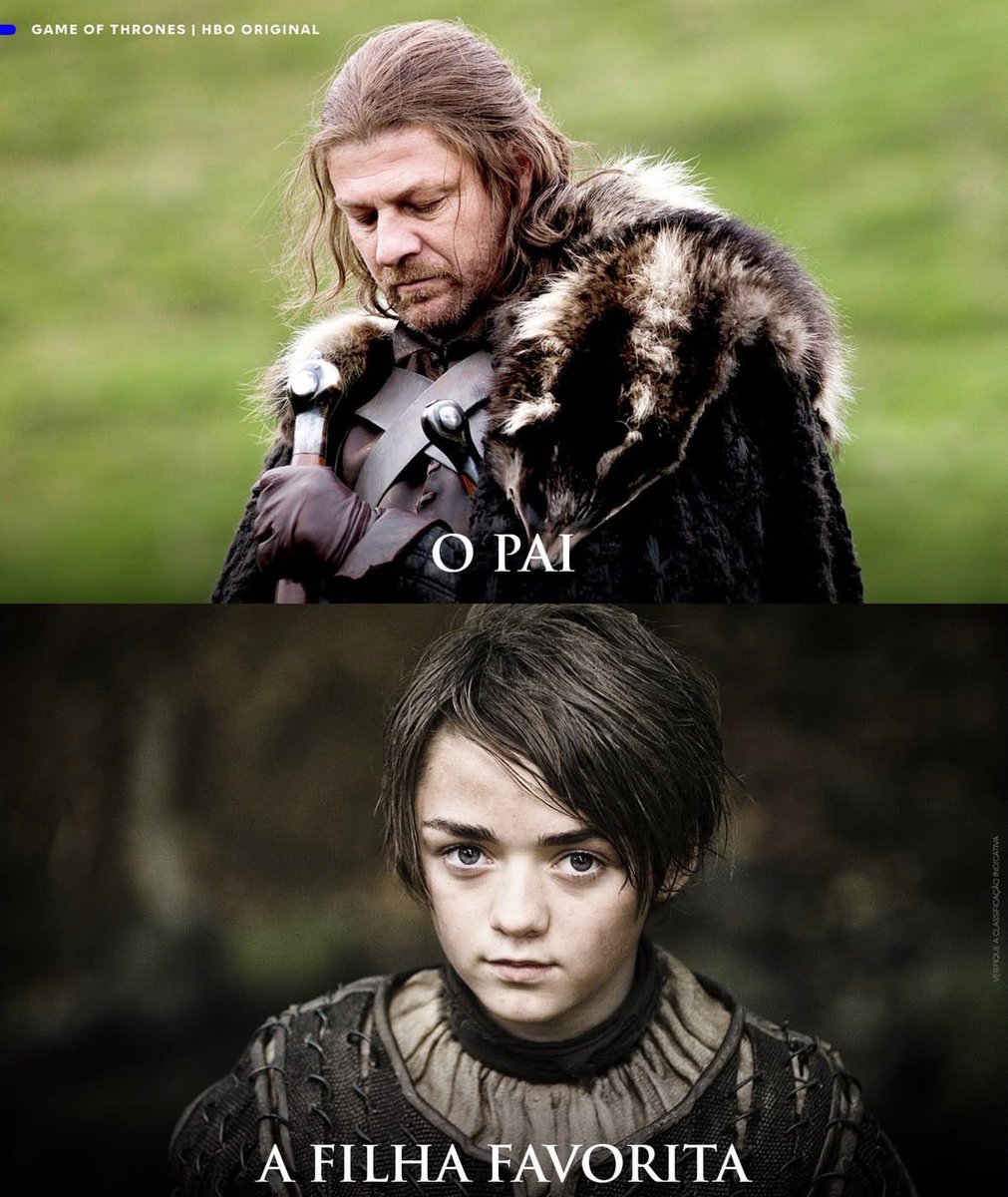 Saintleech's tweet photo. Queria muito discordar e brigar dizendo que o Ned não teria filhos favoritos, mas eu tenho certeza que o coração dele era todo das meninas (mas ESPECIALMENTE da Arya) https://t.co/9MdyADYADG