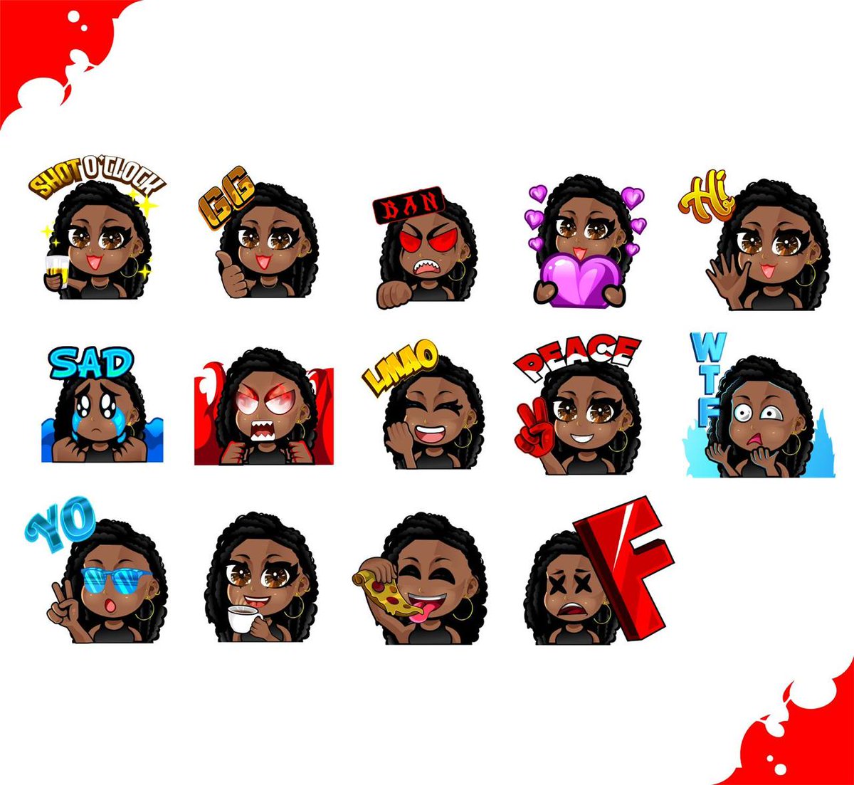 Christinerob_'s tweet photo. Where creativity meets communication — emotes that speak before words do.
Built for streamers who care about detail and brand identity.
Small design, big impact in every chat.💫✨
#DayZ
#Daltaforce
#CallofDuty https://t.co/LASx2R5KcT