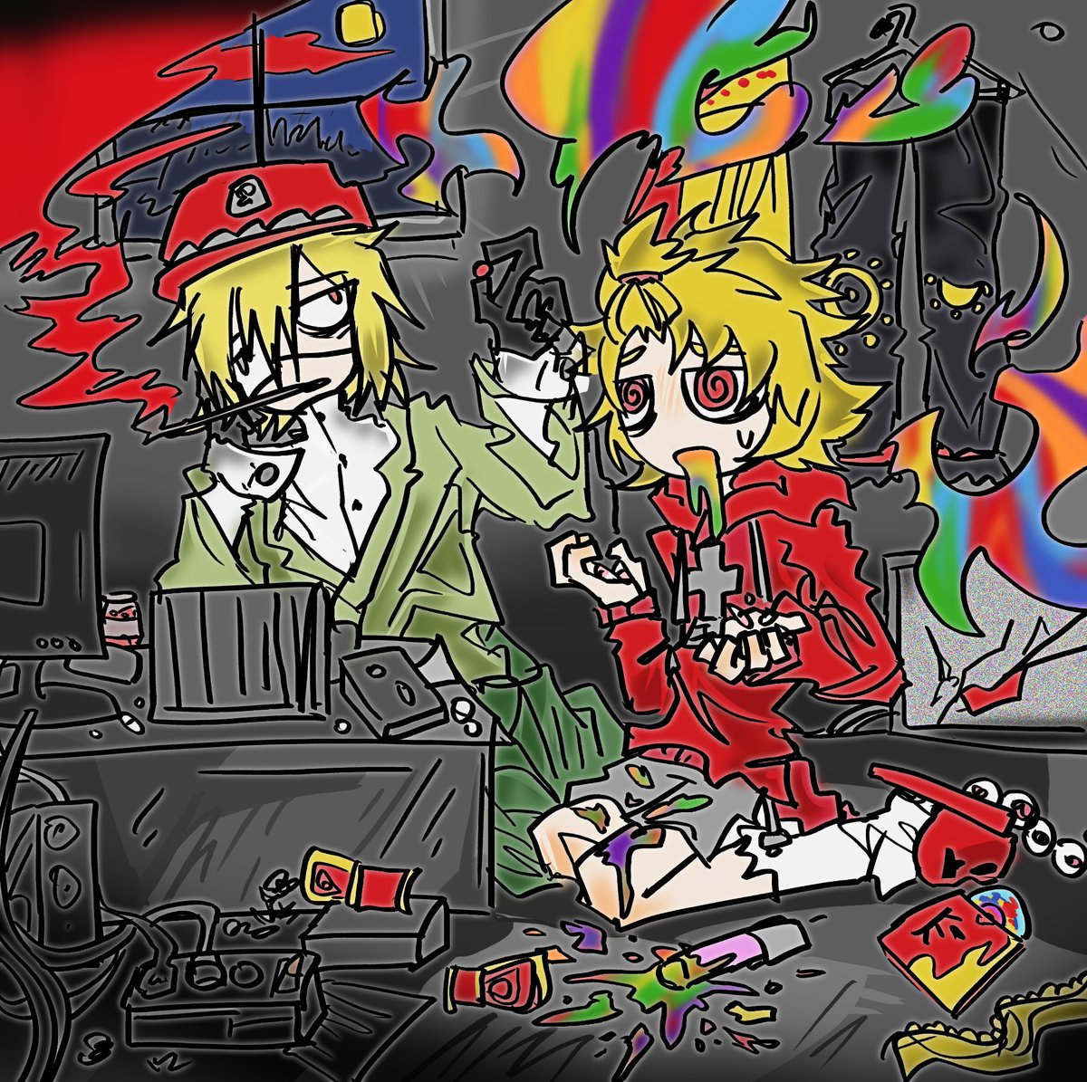 naphtha1ene's tweet photo. 둘다 정신병당첨 https://t.co/lWs8EUeztJ