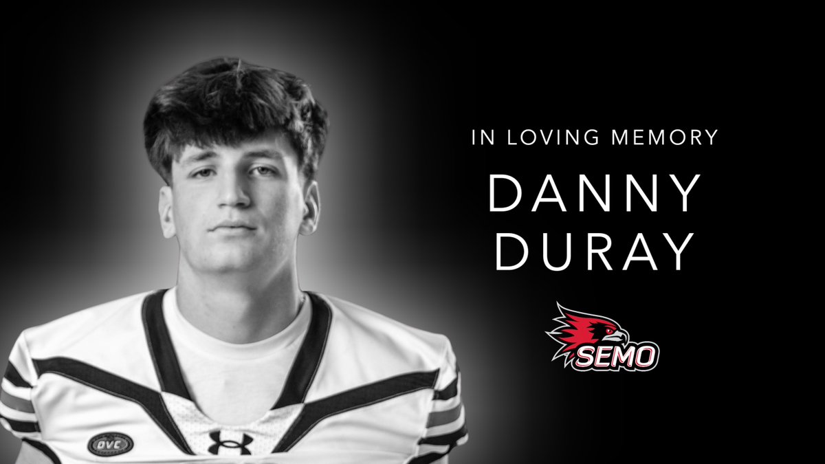 SEMOfootball's tweet image. Southeast Missouri State University is mourning the loss of football student-athlete Danny Duray who passed away early Wednesday morning, February 11, 2026.
Statement: shorturl.at/RdOjT