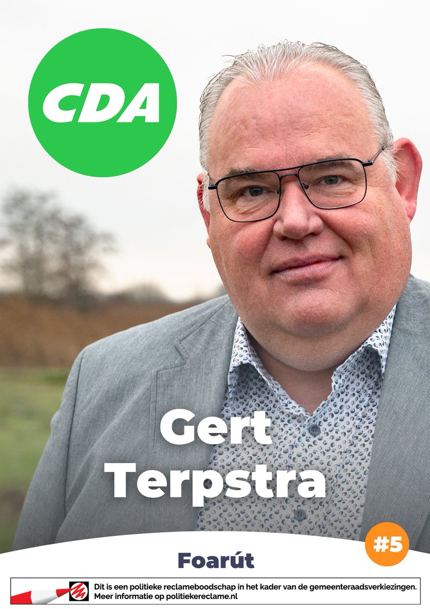 CDAAchtkarspel's tweet photo. Ik ben Gert Terpstra, sinds 2016 raadslid voor het CDA 
Met financiën in mijn portefeuille zorg ik voor een solide huishoudboekje én betaalbare woningen. Zuinig op gemeenschapsgeld, sterk richting Den Haag.
Eerlijk en nuchter voor de Mienskip.
 Stem 18 maart CDA. 🟢
#GR2026 https://t.co/2OxwQQvCZR