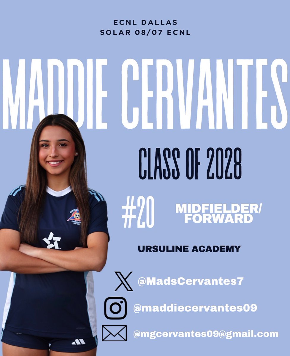 Just joined the squad and ready to show out. Don’t miss c/o 2028 Maddie this weekend!

<a href="/ECNLgirls/">ECNL Girls</a> <a href="/TopDrawerSoccer/">TopDrawerSoccer</a>
