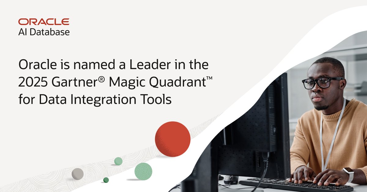 We've been named a Leader for the 17th consecutive year! Discover how our data integration tools empower you to integrate, automate, and innovate—building a stronger data foundation for your business. social.ora.cl/6010hudvw