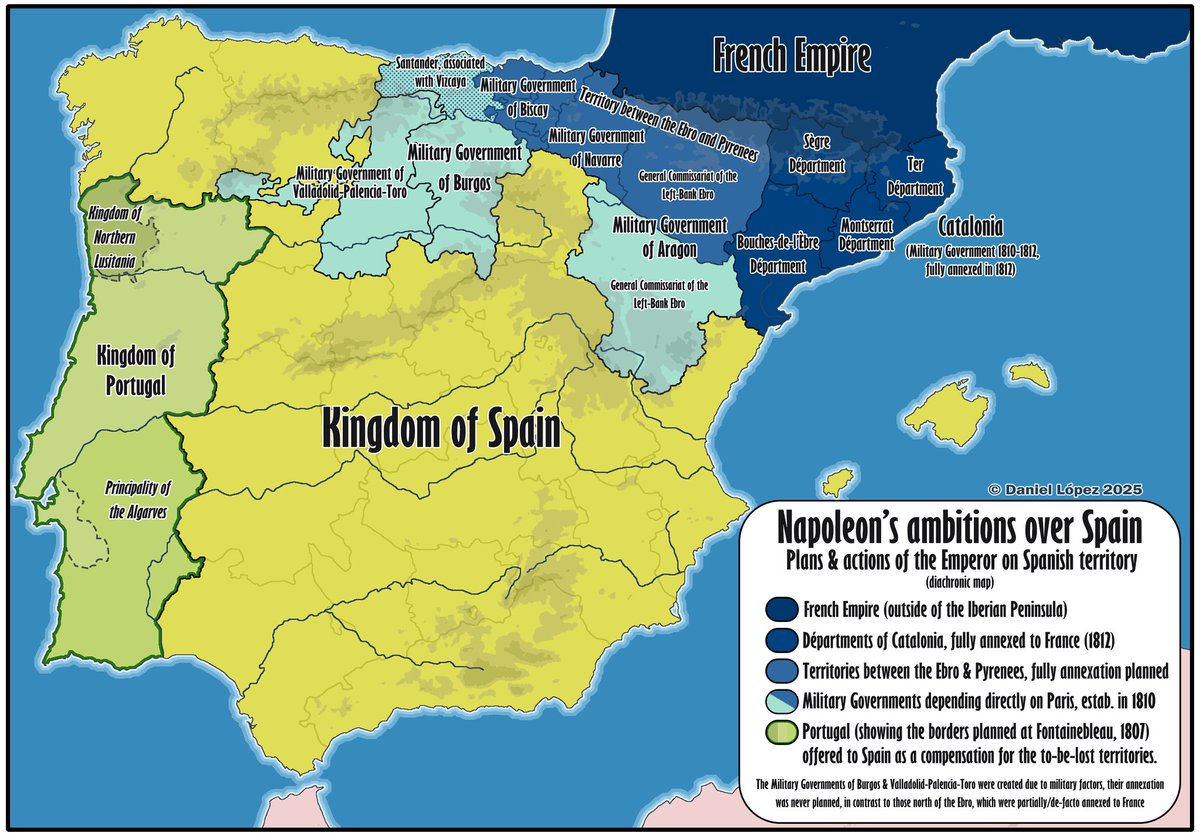 France to the Spaniards: "We’re going to annex all the territories on this side of the Ebro, from the Basque Country to Catalonia. Soon there won’t even be a single…"

Me, interrupting: "Here are the keys! There’s laundry detergent in the closet near the pantry. I also left some