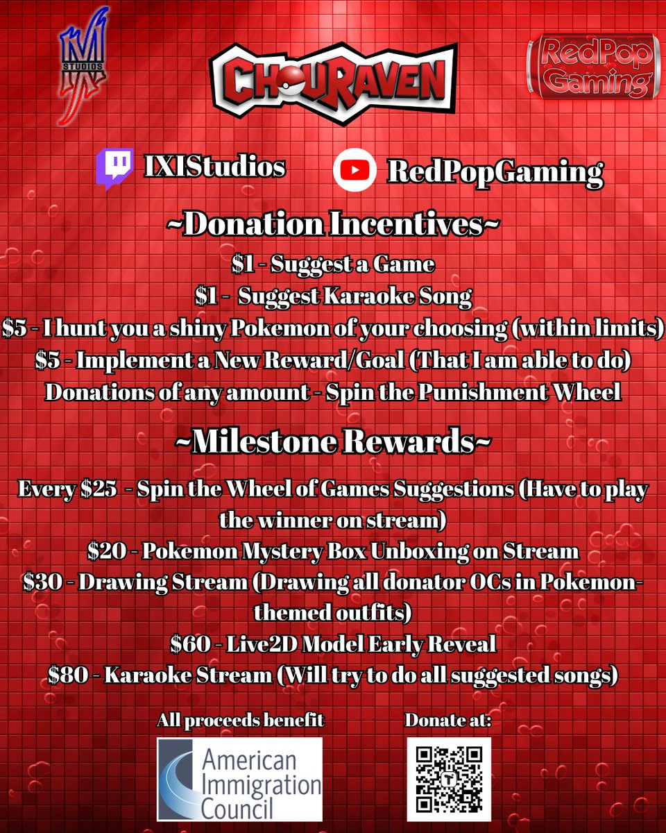 Unfortunately won't be able to stream tonight like I had planned, since I likely won't be home until late, but here's the donation incentives and milestones you can expect out of my end of the campaign!

Will be streaming every remaining day of the event starting tomorrow!