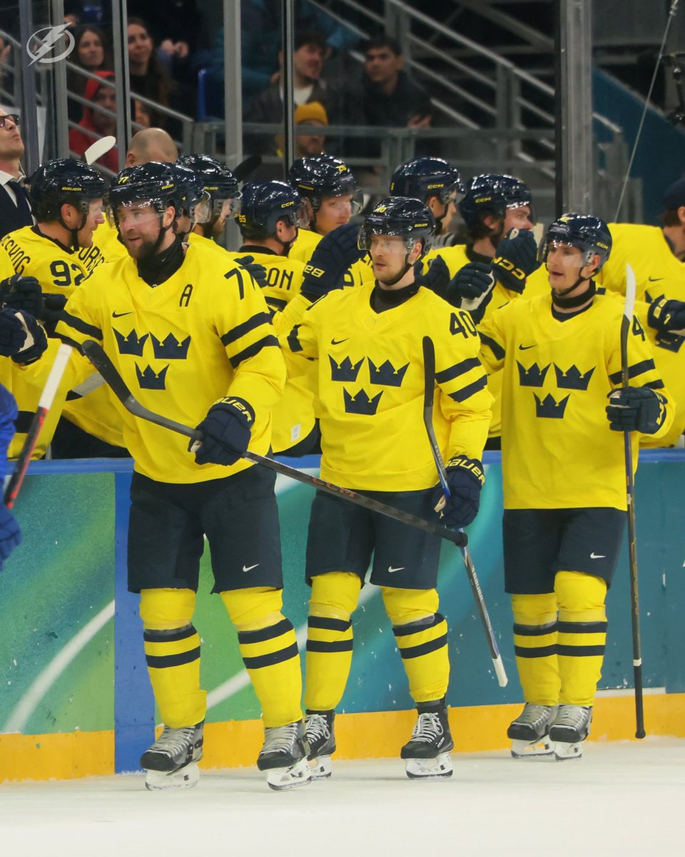 TBLightning's tweet image. Go, Cap, Go!

Hedman is our first Bolt with a point at the #MilanoCortina2026 #WinterOlympics ⚡️