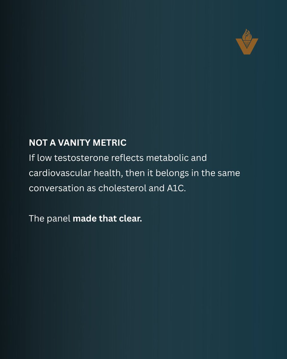 Victory_Men's tweet photo. Testosterone is a vital lab marker for men’s overall health and should be part of a man’s routine work-up.

The FDA panel highlighted testosterone as a key health marker tied to metabolic and cardiovascular risk, not just a test you run when symptoms are screaming.

Knowing your baseline and tracking your levels over time is a powerful tool for preventive health.

Learn more at https://t.co/nhJ2dF4YPH