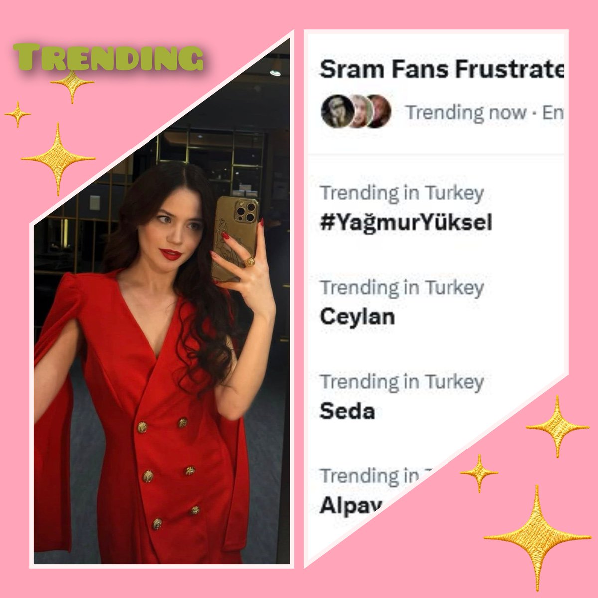 Omg! Trending! I really didn't make a mistake in supporting you my beautiful princess.🌸
Now we patiently waiting for you to have a series and I'm sure it will come to you soon.
#YağmurYüksel Yagmur Yuksel