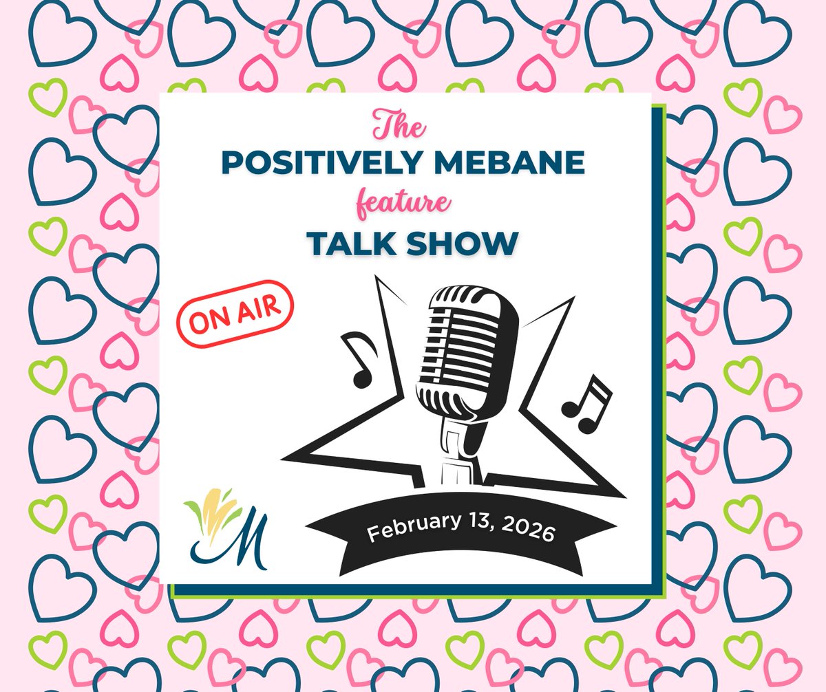 Tune in tomorrow morning for the February Positively Mebane feature with PIO Kelly Hunter! 

Topics: potential new transit route, a Valentine’s date night idea &amp; how to win a downtown Mebane gift card.

Listen live:
97.9 FM <a href="/WCHLChapelboro/">WCHL & Chapelboro</a> at  a.m.
95.1 &amp; 94.3 FM <a href="/MaverickRadioNC/">The Maverick 95.1 & 94.3</a>