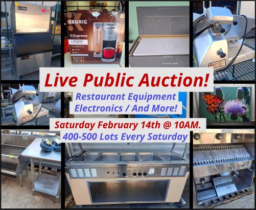 We have restaurant equipment, electronics, and More!
📆Saturday February 14th @ 10AM
📍Location - 4911 S. 50th Street, Tampa 33619
🔗TampaLiquidation.com
* Preview Friday February 13th: 9AM-5PM and Saturday 13AM.
* Complete Inventory will be posted on our website Thursday