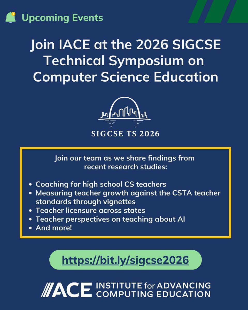 Institute for Advancing Computing Education tweet media