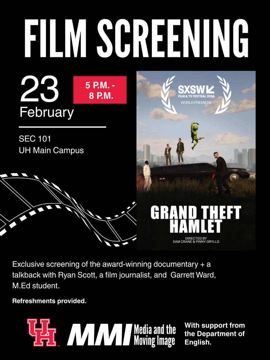 Lights, camera, conversation! 🎬✨

Join us on February 23 from 5–8 PM in SEC 101 (UH Main Campus) for an exclusive screening of the award-winning documentary fresh from its SXSW World Premiere! Refreshments provided.

This is one screening you don’t want to miss. 
See you there!