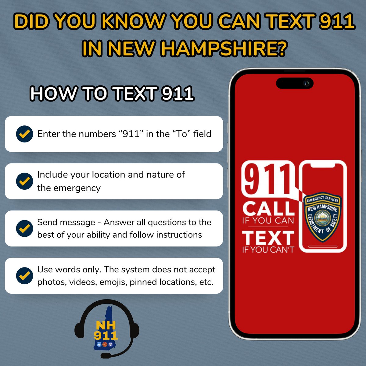 New Hampshire 911 tweet media