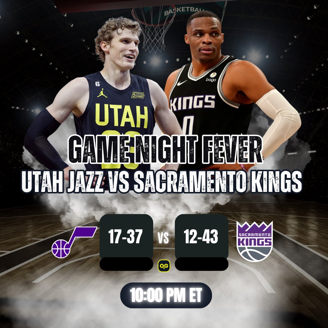 TheOwlGame's tweet photo. ⛹️⛹️‍♂️ Salt Lake City pulses with anticipation tonight for the Utah Jazz against the Sacramento Kings. 

The Jazz, sitting at 17-37 and 13th in the West, chase consecutive victories following a gritty home stand, bolstered by their 10-17 record in Salt Lake. Meanwhile, the Kings sit mired in a 12-43 campaign and 15th in the conference. 

Heighten the excitement with strategic crypto plays at https://t.co/6cUTqLRy2w! #NBA #UtahJazz #SacramentoKings #TakeNote #LightTheBeam