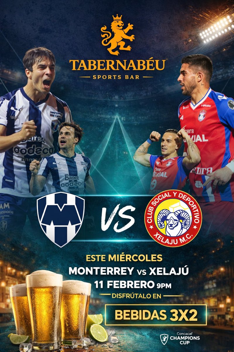 Miércoles de Networking a las 7:30 pm, y después la #ChampionsCup #Rayados vs #Xelaju 9:00 pm. Los esperamos.