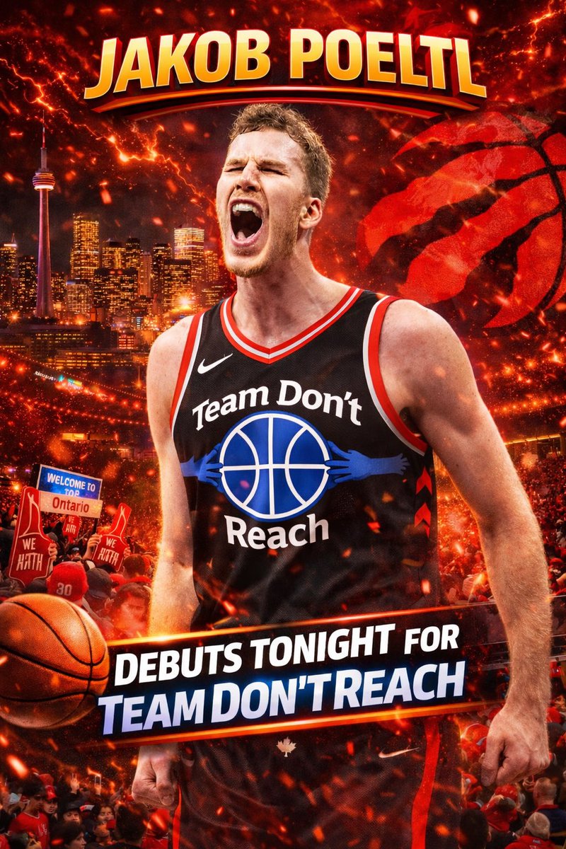 YBalrz's tweet photo. Toronto C Jakob Poeltl will make his highly anticipated debut for @teamdontreach tonight. https://t.co/r8X4ZeMu3q