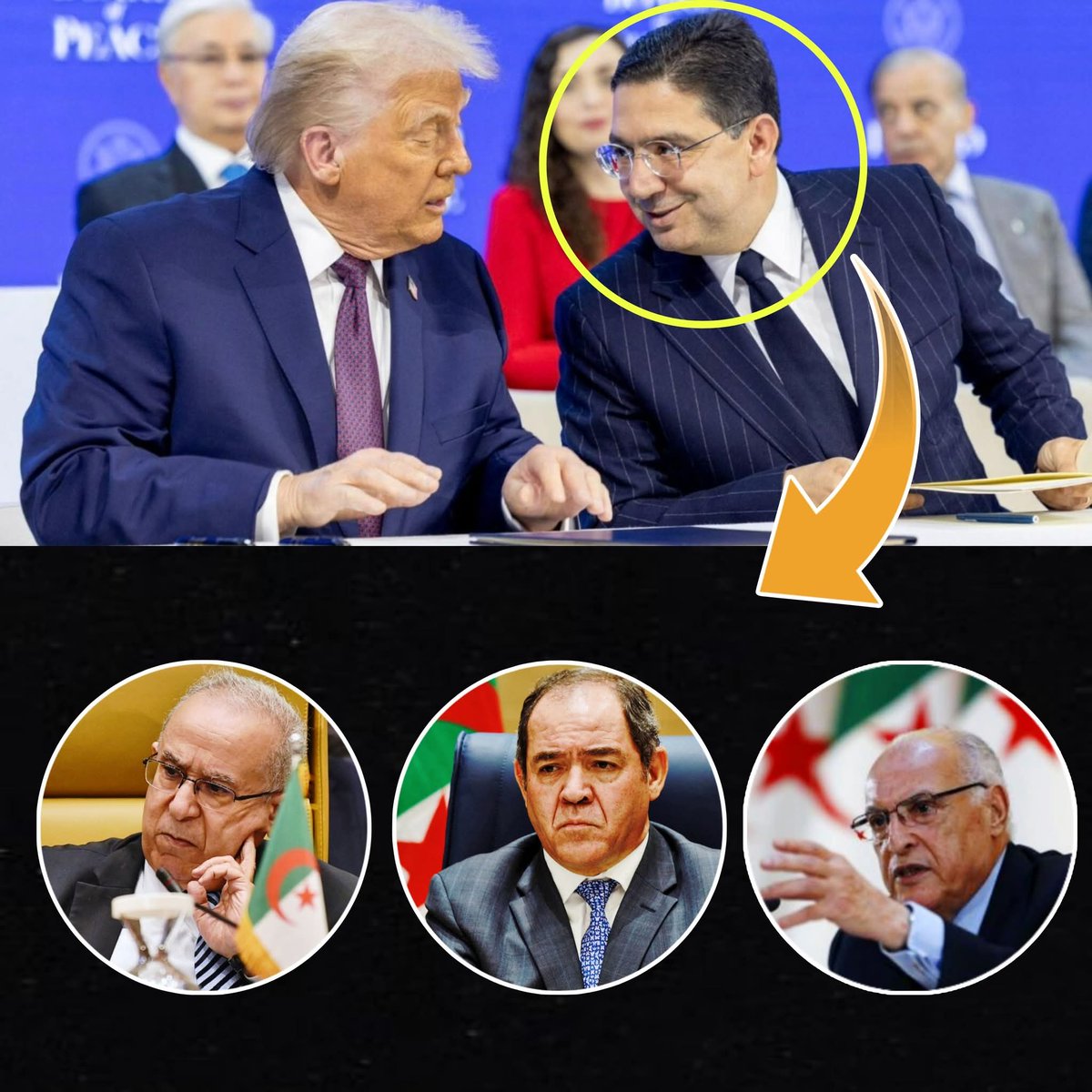 🚨 معلومة صادمة: ناصر بوريطة يحيل ثلاثة وزراء جزائريين للتقاعد🇩🇿 خلال حقبته كوزير الخارجية المغربية، لم يسبق لهم التغلب عليه في أي ملف دبلوماسي منذ توليه رئاسة الوزارة
💥 بالداريجة : خونا طحنهم كاملين فرشخهم كلاهم مرمدهم شوهم ..
⚠️ ستبقى وصمة عار بالأرشيف السياسي الجزائري..
