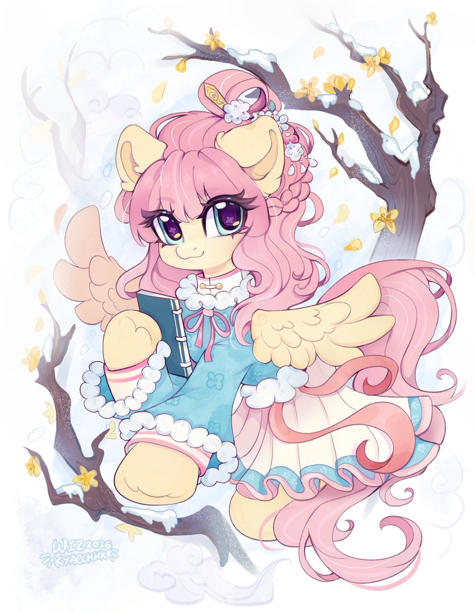 Fluttershy from Kayou Lunar New Year cards ,,ԾㅂԾ,, 
#mlp #mylittlepony