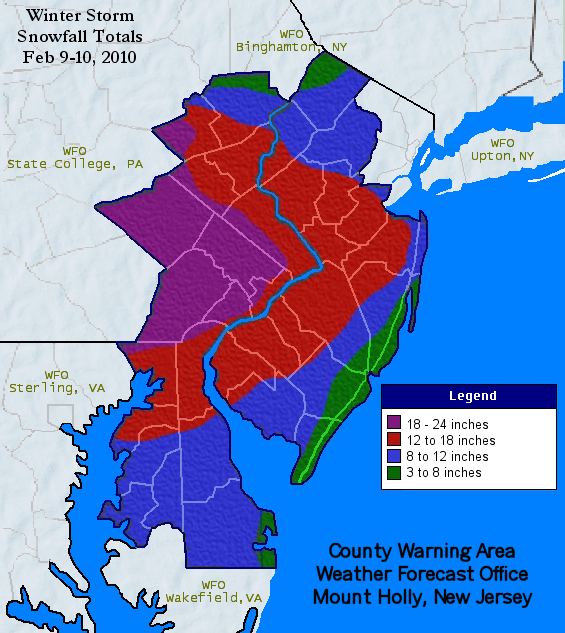 16 years ago today, the second (of three) big February 2010 winter storms was winding down. While its predecessor featured an extreme north-south gradient, this one was a bit more of an equal-opportunity storm.