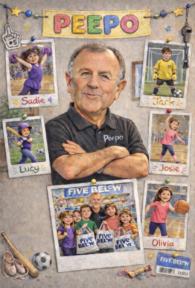 joellinton's tweet photo. @fivebelow see my recent caricature with my grandkids featuring their best store they request me to drive them to !! https://t.co/UdhCe0AQZH