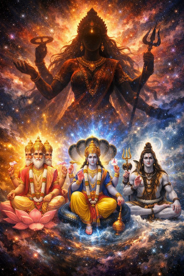 भगवान विष्णु जी, साथ में ब्रम्हा जी, भगवान भोलेनाथ जी एक साथ में।
जय श्री हरि जी।
जय श्री ब्रम्हदेव जी।
जय जय शिव शंकर जी।।